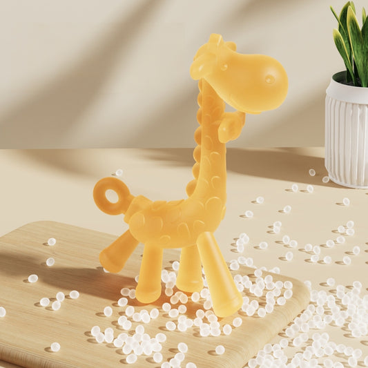Silicone Giraffe Shape Baby Teething Toy for Infant