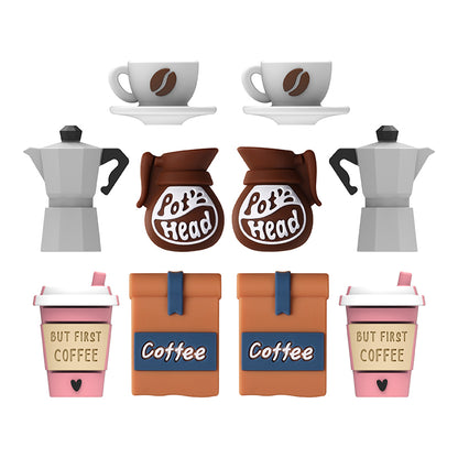 Silicone 3D Focal Beads Coffee Theme 3D Coffee Cup and Pot Designs 9