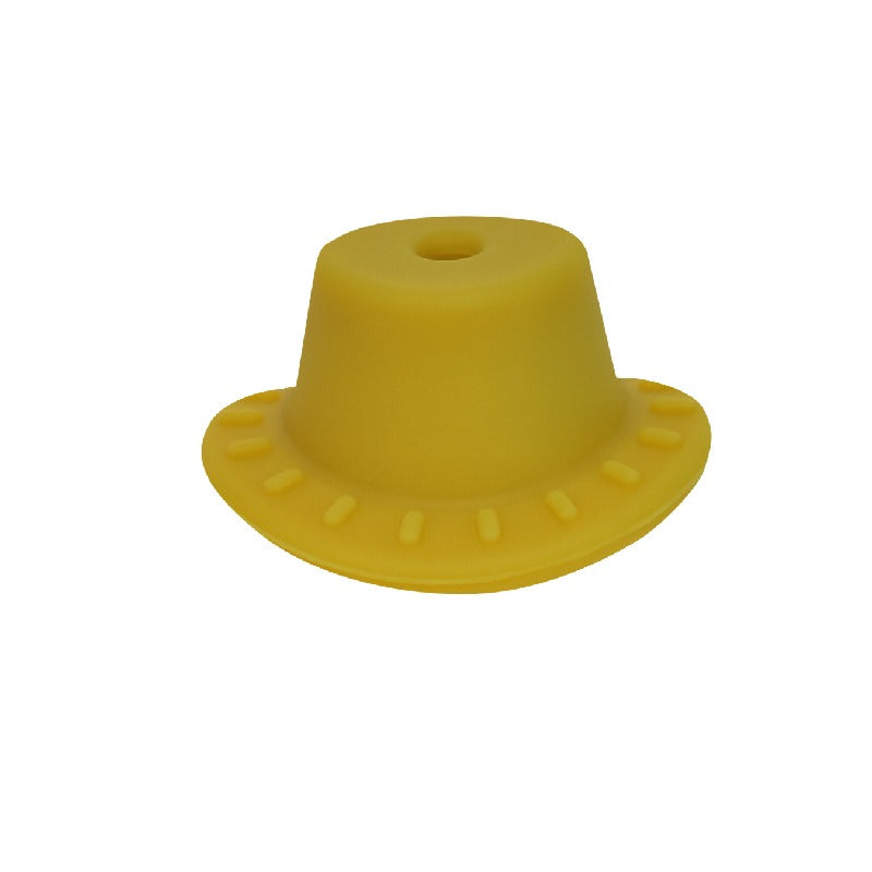 50pcs Silicone Focal Beads Cowboy Hat With Hole Center 14