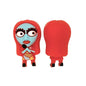 Silicone 3D Focal Beads Halloween Girl Blue Face Red Hair Front Facing