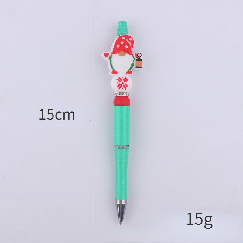 Christmas Silicone Beaded Pens Santa Claus Snowman Tree Holiday Gift 5