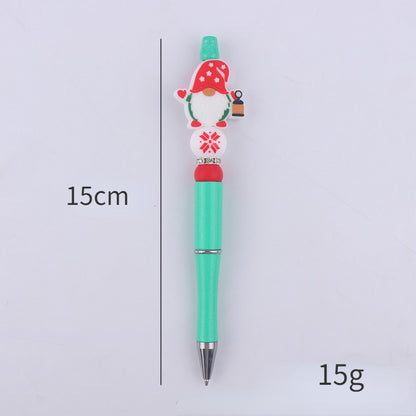 Christmas Silicone Beaded Pens Santa Claus Snowman Tree Holiday Gift 5