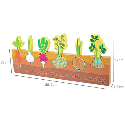 Wooden Montessori Toys Farm Fruit Vegetable Educational Toy 6