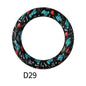 65mm Printed Silicone Beads Ring Shape Printed Design 35