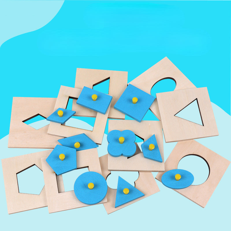 Wooden Montessori Toys Geometric Shape Sorting for Toddlers 2