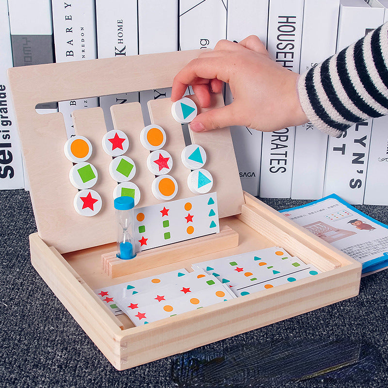 Wooden Montessori Toys Thinking Training Double-Sided Game 2