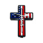 20pcs Silicone Focal Beads Independence Day US Cross Flag Design