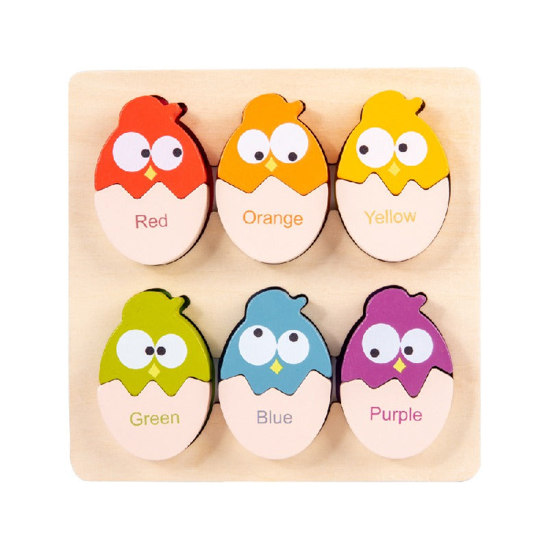 Wooden Montessori Toys Color Identification Pairing Puzzle