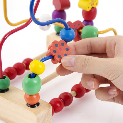 Wooden Flower and Bird Bead Maze Montessori Toys 4