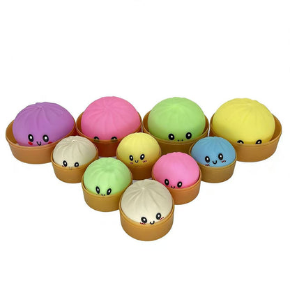 TPR Smiling Dumpling Squishy Squeeze Toy Sensory Stress Relief 4