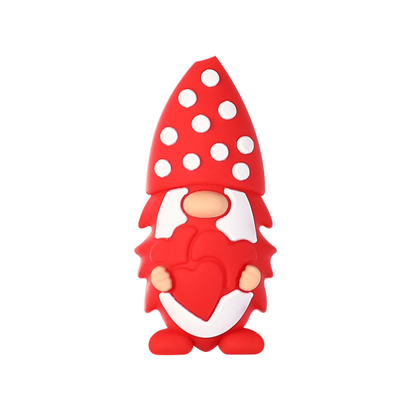 20Pcs Silicone 3D Focal Beads Valentine S Day Theme Animal Love Front Facing 12