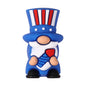 20Pcs Silicone 3D Focal Beads Independence Day Dwarf USA Theme 13