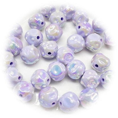 10pcs 16mm Dot Fig Acrylic Beads UV Finish DIY Bracelet Making 2