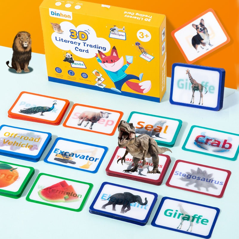 Educational Paper 3D English Letter Cognitive Flash Cards for Kids 2