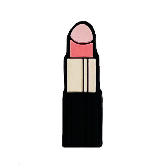 20pcs Silicone Focal Beads Lipstick Shape Front Facing