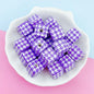 10pcs 16mm Houndstooth Pattern Square Acrylic Beads Jewelry Making 10