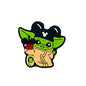 Silicone Focal Beads Green Alien Baby Large Ears Wearing Round Ear Mouse Character Hat