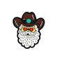 Silicone Focal Beads Western Cowboy Santa Wearing Cowboy Hat