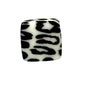 50pcs 13.5mm Printed Square Silicone Beads Variety Designs 3