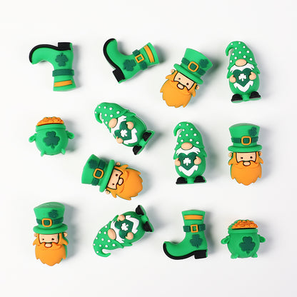 20Pcs Silicone 3D Focal Beads St. Patrick's Day Lucky Symbols Variety 4