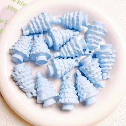 5pcs 36x22mm Christmas Tree Acrylic Beads Holiday Craft 11