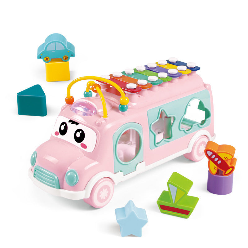 Plastic Bus Xylophone Toy Musical Instrument for Baby Early Education 5