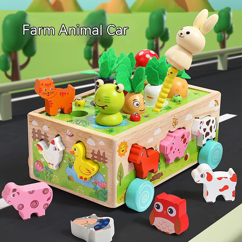 Wooden Farm Orchard Shape Matching Montessori Toys for Toddlers 2