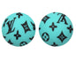 50pcs 15mm LV Silicone Beads Printed Design 9