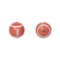 20pcs 15mm Printed Football Silicone Beads Sports Ball Design 12