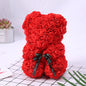 Silk Flower Rose Bear Plush Toy Gift Box 30cm