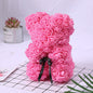 Silk Flower Rose Bear Plush Toy Gift Box 30cm 8