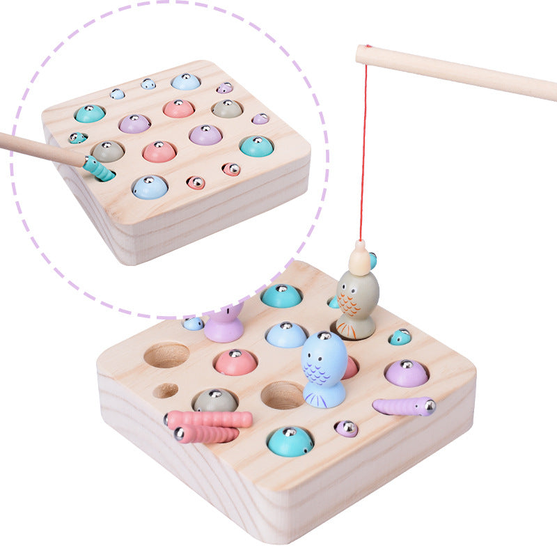 Magnetic Insect Fishing Montessori Toys Wooden Educational Toy 3