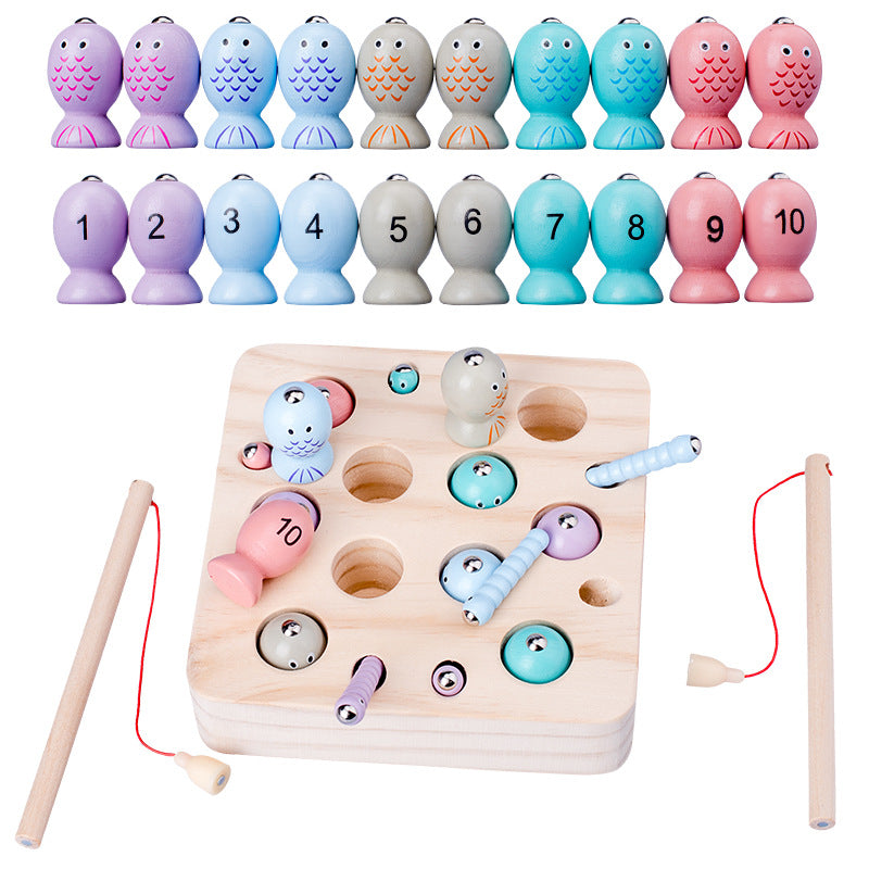 Magnetic Insect Fishing Montessori Toys Wooden Educational Toy 5