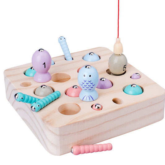 Magnetic Insect Fishing Montessori Toys Wooden Educational Toy
