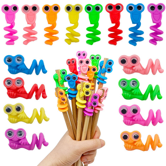 Cute Big Eye Soft Silicone Pencil Topper Sensory Toy
