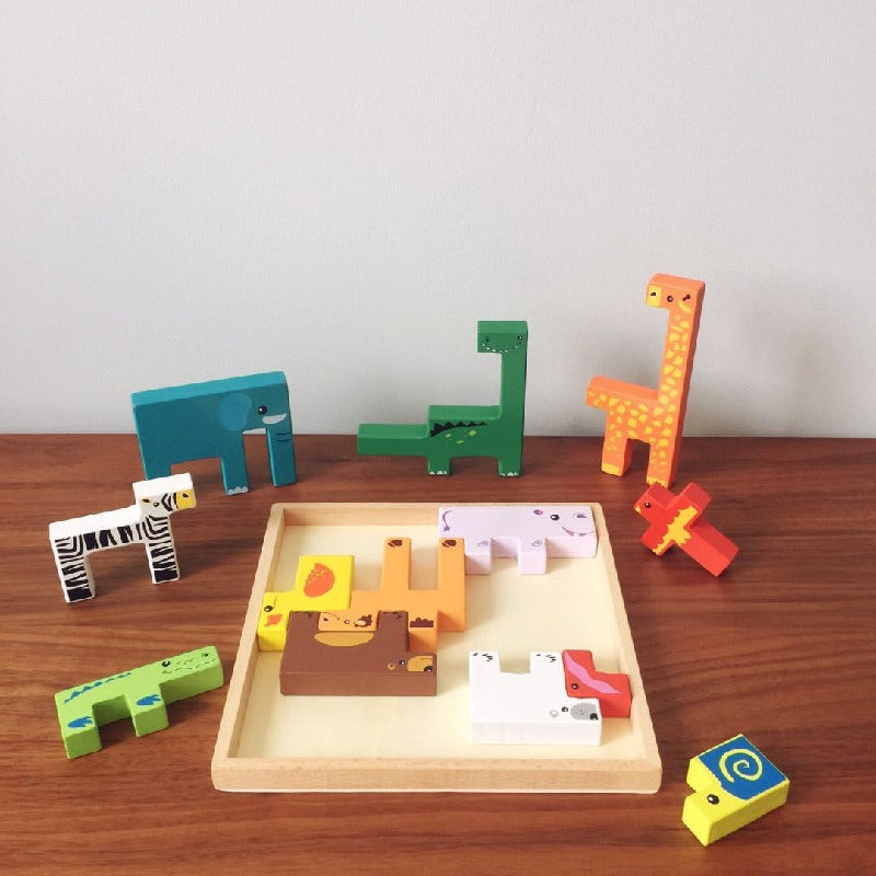 Wooden Building Blocks Early Education Toy for Kids 3