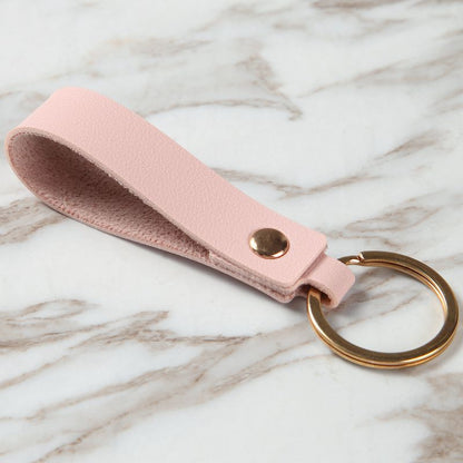 Leather Wristlet Key Ring with Metal Ring 85 x 16mm 3