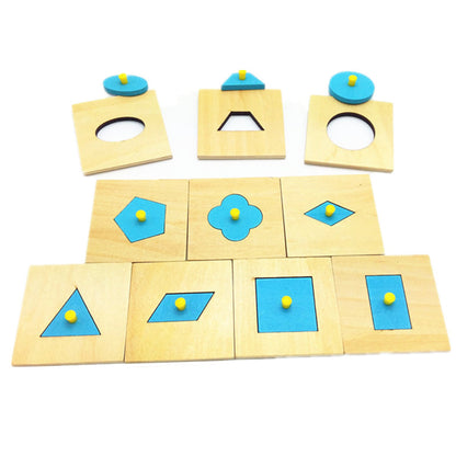 Wooden Geometric Figure Plate Puzzle Montessori Toys 4