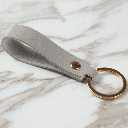 Leather Wristlet Key Ring with Metal Ring 85 x 16mm 9