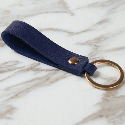 Leather Wristlet Key Ring with Metal Ring 85 x 16mm 10