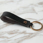Leather Wristlet Key Ring with Metal Ring 85 x 16mm 6