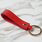 Leather Wristlet Key Ring with Metal Ring 85 x 16mm 7
