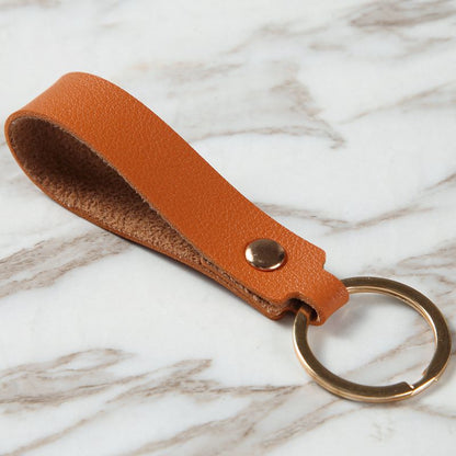 Leather Wristlet Key Ring with Metal Ring 85 x 16mm 11