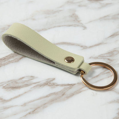 Leather Wristlet Key Ring with Metal Ring 85 x 16mm 12