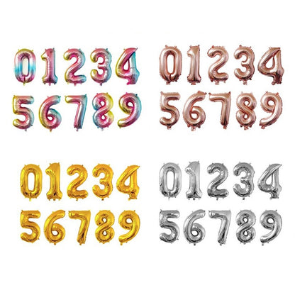 32-Inch Number Foil Balloons Party Decoration 5pcs