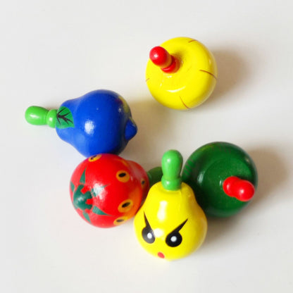 Wooden Fruit Gyro Toy Educational Montessori Toy 5