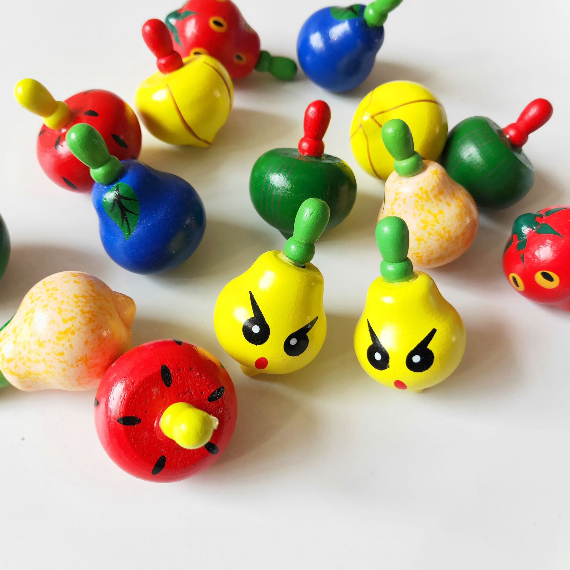Wooden Fruit Gyro Toy Educational Montessori Toy 2