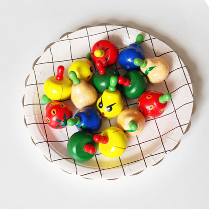 Wooden Fruit Gyro Toy Educational Montessori Toy 3