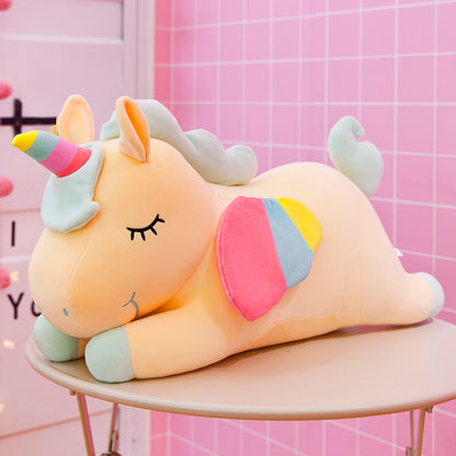 Rainbow Unicorn Stuffed Animal Plush Pillow with Zipper 30cm 7