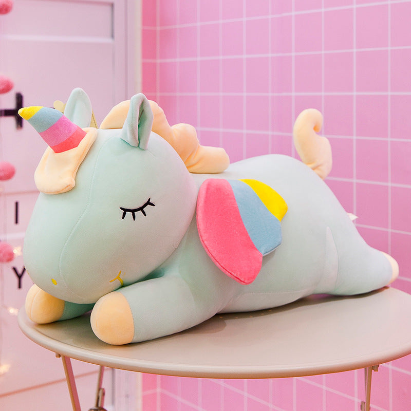 Rainbow Unicorn Stuffed Animal Plush Pillow with Zipper 30cm 8